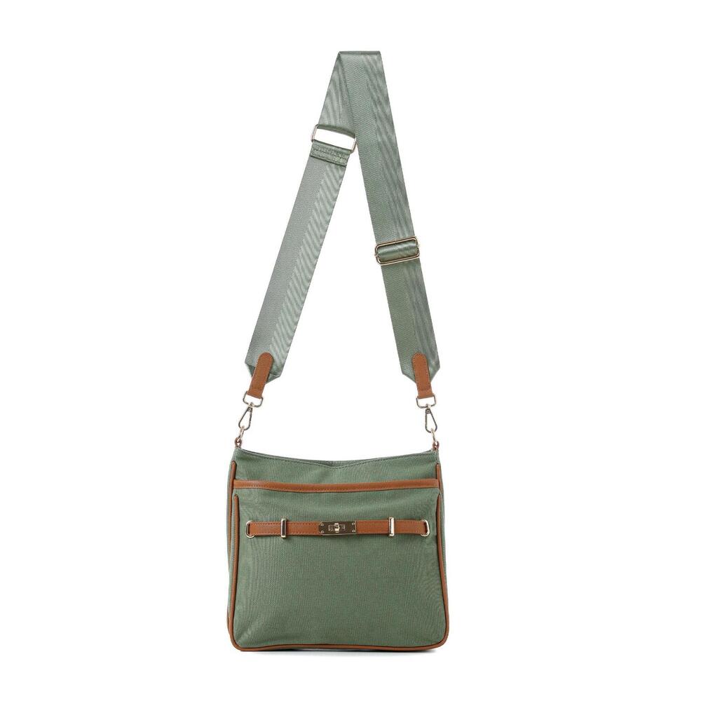 NEW HAUTE SHORE women's kelly crossbody bag in army/saddle